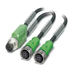 Kabel SAC-4P-M12Y/2X 1,0-PUR/M12FSVP