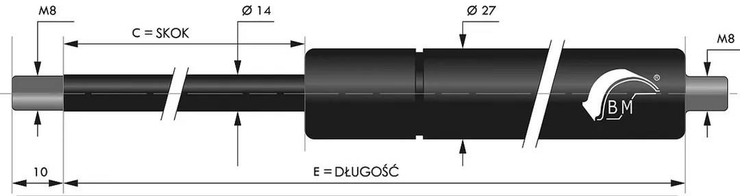 Sprężyna ST 400 600N V D14