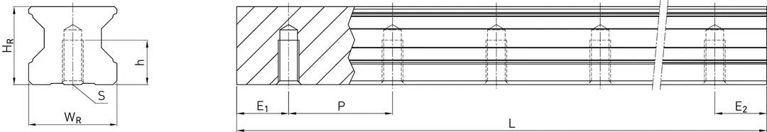 Prowadnica RGR55T H