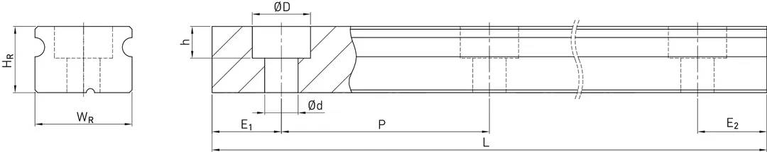 Prowadnica MGWR9R 250HM 5/5