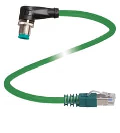 Kabel V1SD+90-W-GN0,3M-PUR-E2S-V45-G