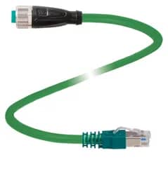 Kabel V1D-G-GN0,5M-PUR-E1S-V45-G