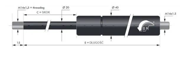 Sprężyna ST 300 1500N V D20
